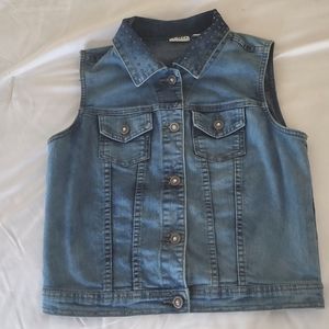 Blue Denim   Buttons have Rhinestones